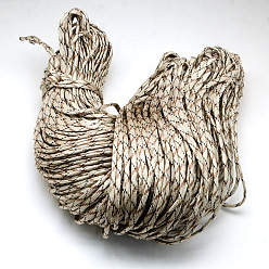 Светло-коричневый 7 внутренние сердечники веревки из полиэстера и спандекса, для изготовления веревочных браслетов, загар, 4 мм, около 109.36 ярдов (100 м) / пачка, 420~500 г / пачка