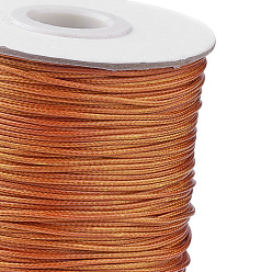 Chocolate Korean Waxed Polyester Cord, Chocolate, 1mm, about 85yards/roll