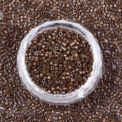 Sienna 11/0 Grade A Baking Paint Glass Seed Beads, Cylinder, Uniform Seed Bead Size, Opaque Colours Luster, Sienna, about 1.5x1mm, Hole: 0.5mm, about 20000pcs/bag