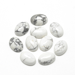 Howlite Natural Howlite Cabochons, Oval, 18x13x5mm