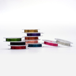 (52) Непрозрачная лаванда Круглая медная проволока для ювелирных изделий, разноцветные, 0.3 мм, около 32.8 футов (10 м) / рулон, 10 рулонов / группы