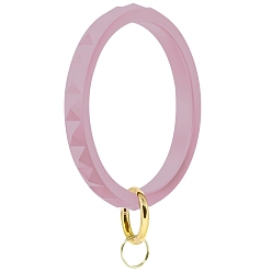 Фламинго Силиконовый браслет, с пружинным кольцом из сплава, золотые, фламинго, 14x7.5 см