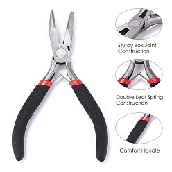 Gunmetal Carbon Steel Bent Nose Jewelry Plier for Jewelry Making Supplies, Polishing, 12.5cm long