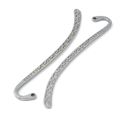 Gunmetal Tibetan Style Bookmarks, Zinc Alloy, Gunmetal, Cadmium Free & Lead Free & Nickel Free, 84x14x1.5mm, Hole: 1.6mm