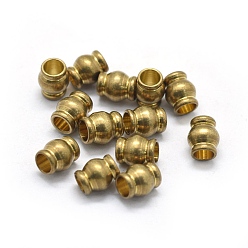 Brut (Non-plaqué) Perles en laiton, baril, brut (non plaqué), 7x5.5mm, Trou: 3.5mm