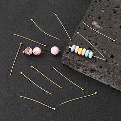 Real 18K Gold Plated Brass Ball Head pins, Cadmium Free & Nickel Free & Lead Free, Real 18K Gold Plated, 39x0.5mm, 24 Gauge, Head: 2mm