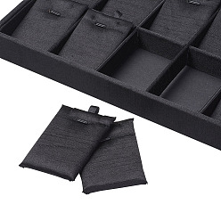 Noir Écrans pendentif en bois, rectangle, Recouvrir d'un chiffon, noir, 35x24x3 cm