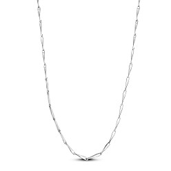 Platine Colliers à maillons en argent sterling plaqué rhodium shegrace, à ressort fermoirs à anneaux, platine, 925 pouce (15.74 cm)