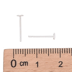 Silver 925 Sterling Silver Stud Earring Findings, with 925 Stamp, Silver, 11.5x3mm, Pin: 0.7mm