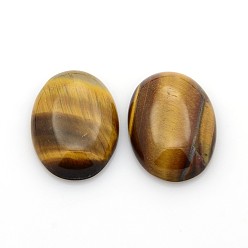 Œil De Tigre Cabochons de pierres fines naturelles, ovale, oeil de tigre, 25x18x5~7mm