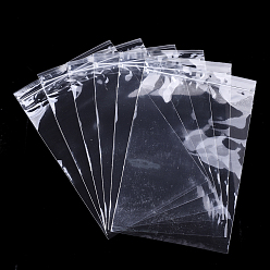 Прозрачный Полипропиленовые пакеты с замком на молнии, верхнего уплотнения, закрывающиеся сумки, мешок с самоуплотнением, прямоугольные, прозрачные, 22.1x13.9 см, односторонняя толщина: 2 мил(0.05мм), внутренней меры: 20.6x13.9 см