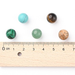(52) Непрозрачная лаванда Бисер из натурального и синтетического камня, сфера драгоценного камня, для проволоки, свернутой подвесками решений, нет отверстий / незавершенного, круглые, разноцветные, 10 мм