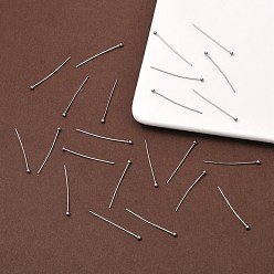 Stainless Steel Color 304 Stainless Steel Ball Head pins, Stainless Steel Color, 30x0.8mm, 20 Gauge, Head: 2mm
