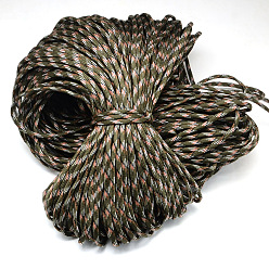 Coffee 7 Inner Cores Polyester & Spandex Cord Ropes, for Rope Bracelets Making, Coffee, 4mm, about 109.36 yards(100m)/bundle, 420~500g/bundle