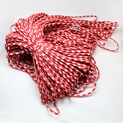 Красный 7 внутренние сердечники веревки из полиэстера и спандекса, для изготовления веревочных браслетов, красные, 4 мм, около 109.36 ярдов (100 м) / пачка, 420~500 г / пачка