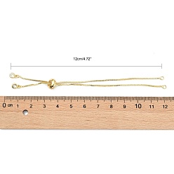 Real 18K Gold Plated Rack Plating Brass Chain Bracelet Making, with Rhinestone, Long-Lasting Plated, Slider Bracelets Making, Cadmium Free & Lead Free, Real 18K Gold Plated, Single Chain Length: about 115~120mm