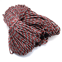 Индийский Красный 7 внутренние сердечники веревки из полиэстера и спандекса, для изготовления веревочных браслетов, Индийская красная, 4 мм, около 109.36 ярдов (100 м) / пачка, 420~500 г / пачка