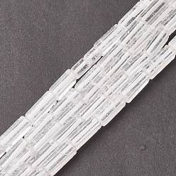 Quartz Crystal Natural Quartz Crystal Beads Strands, Cuboid, 13~14x4~4.5x4mm, Hole: 1.4mm, about 28~31pcs/strand, 15.47''(39.3cm)