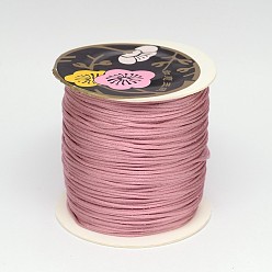 Brun Rosé  Fil de nylon, corde de satin de rattail, brun rosé, 2mm, environ 76.55 yards (70m)/rouleau