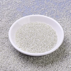 (RR1901) Semi-Frosted Silverlined Crystal MIYUKI Round Rocailles Beads, Japanese Seed Beads, 11/0, (RR1901) Semi-Frosted Silverlined Crystal, 2x1.3mm, Hole: 0.8mm, about 50000pcs/pound