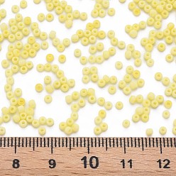 Желтый 13/0 стакан бисер, Макарон цвет, круглое отверстие, круглые, желтые, 13/0, 2~2.3x1.5 мм, отверстие : 0.8 мм, о 450 г / мешок