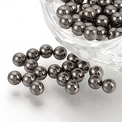 Gunmetal Stainless Steel Beads, Undrilled/No Hole Beads, Round, Gunmetal, 3.0mm, about 9000pcs/1000g