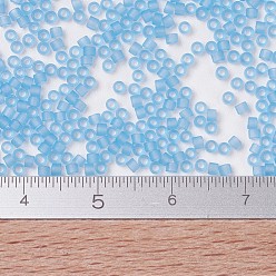 (DB0747) Matte Transparent Aqua MIYUKI Delica Beads, Cylinder, Japanese Seed Beads, 11/0, (DB0747) Matte Transparent Aqua, 1.3x1.6mm, Hole: 0.8mm, about 20000pcs/bag, 100g/bag