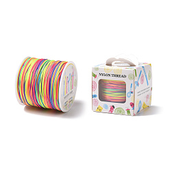 Colorful Nylon Thread, Colorful, 0.8mm, about 98.43yards/roll(90m/roll)