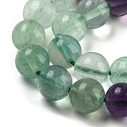 Fluorite Natural Rainbow Fluorite Bead Strands, Round, 8mm, Hole: 1mm, about 48pcs/strand, 15 inch