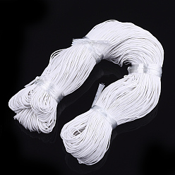 Floral White Waxed Cotton Cord, White, 1.5mm, about 360yard/bundle(330m/bundle)