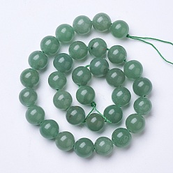Aventurine Verte Naturelles aventurine verte brins de perles, ronde, 6~6.5mm, Trou: 1mm, Environ 62 pcs/chapelet, 15.51 pouce