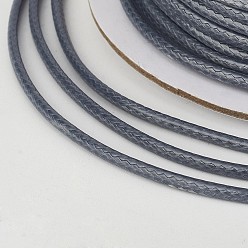 Slate Gray Eco-Friendly Korean Waxed Polyester Cord, Slate Gray, 0.5mm, about 169.51~174.98 Yards(155~160m)/Roll