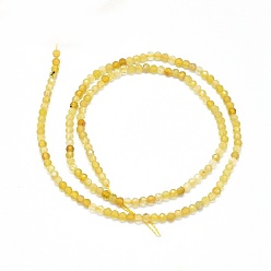Yellow Opal Natural Yellow Opal Beads Strands, Faceted, Round, 2mm, Hole: 0.5mm, about 190pcs/strand, 15.5 inch(39.5cm)