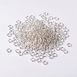 Silver Iron Split Rings, Double Loops Jump Rings, Cadmium Free & Lead Free, Silver Color Plated, 6x1.4mm, about 5.3mm inner diameter, about 9500pcs/1000g