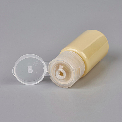 Kaki Clair 10 ml de flacons vides en plastique pour animaux de compagnie de couleur macaron, avec couvercles en plastique pp, pour le stockage d'échantillons cosmétiques liquides de voyage, kaki clair, 5.7x2.3 cm, capacité: 10 ml (0.34 fl. oz)