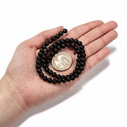 Lava Rock Natural Lava Rock Round Bead Strands, 6mm, Hole: 1mm, about 66pcs/strand, 15.7 inch