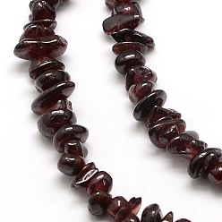 Garnet Natural Garnet Beads Strands, Chips, 4~8x3~5mm, Hole: 1mm, about 32 inch