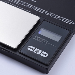 Noir Pèse gramme balance de poche numérique, 1000 g / 0.1 g, balance numérique des grammes, balance alimentaire, échelle de bijoux, sans batterie, noir, 128x77x19.5mm