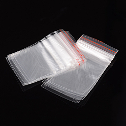 Clear Plastic Zip Lock Bags, Resealable Small Jewelry Storage Bags Self Seal Bags, Top Seal, Rectangle, Clear, 6x4cm, Unilateral Thickness: 0.9 Mil(0.023mm)