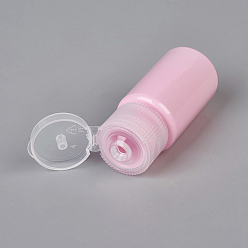 Pink 10 ml de flacons vides en plastique pour animaux de compagnie de couleur macaron, avec couvercles en plastique pp, pour le stockage d'échantillons cosmétiques liquides de voyage, rose, 5.7x2.3 cm, capacité: 10 ml (0.34 fl. oz)