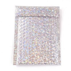 Silver Laser Film Package Bags, Bubble Mailer, Padded Envelopes, Rectangle, Silver, 24x15x0.6cm