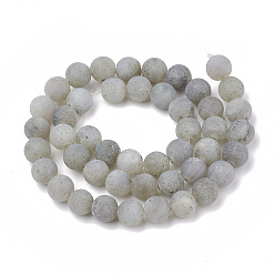 Labradorite Chapelets de perles labradorite naturelle , givré, ronde, 8mm, Trou: 1mm, Environ 47 pcs/chapelet, 15.5 pouce