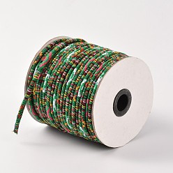 Green Cloth Rope Ethnic Cords, Green, 6mm, about 50yards/roll(150 feet/roll)