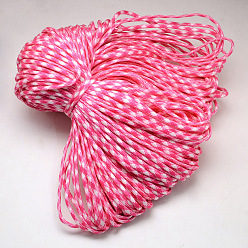 Темно-Розовый 7 внутренние сердечники веревки из полиэстера и спандекса, для изготовления веревочных браслетов, темно-розовыми, 4 мм, около 109.36 ярдов (100 м) / пачка, 420~500 г / пачка