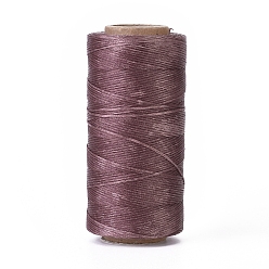 Фиолетовый Вощеный шнур полиэстера, микро шнур макраме, вощеная швейная нить, плоский, фиолетовые, 0.8 мм, около 284.33 ярдов (260 м) / рулон