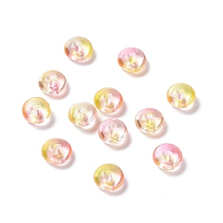 Colorful Transparent Glass Beads, Abacus/Disc, Colorful, 8.5x4.5mm, Hole: 1.6mm
