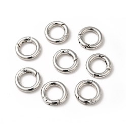 Platinum Alloy Spring Gate Rings, O Rings, Platinum, 6 Gauge, 20x4mm, Inner Diameter: 12mm