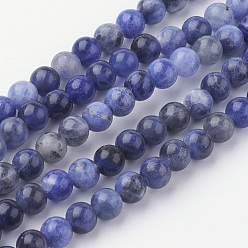 Sodalite Natural Sodalite Bead Strands, Round, Grade A, 4~4.5mm, Hole: 1mm, about 85~90pcs/strand, 14.9 inch(38cm)