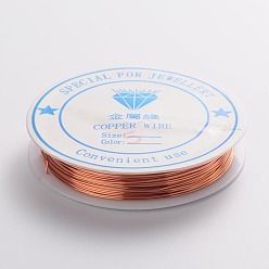 Raw Copper Jewelry Wire, Nickel Free, Raw, 24 Gauge, 0.5mm, about 8m/roll