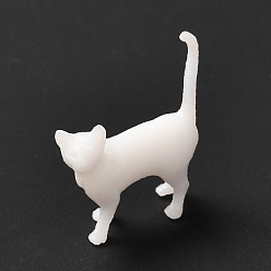 White 3D Resin Model, UV Resin Filler, Epoxy Resin Jewelry Making, Cat, White, 19x5x20mm